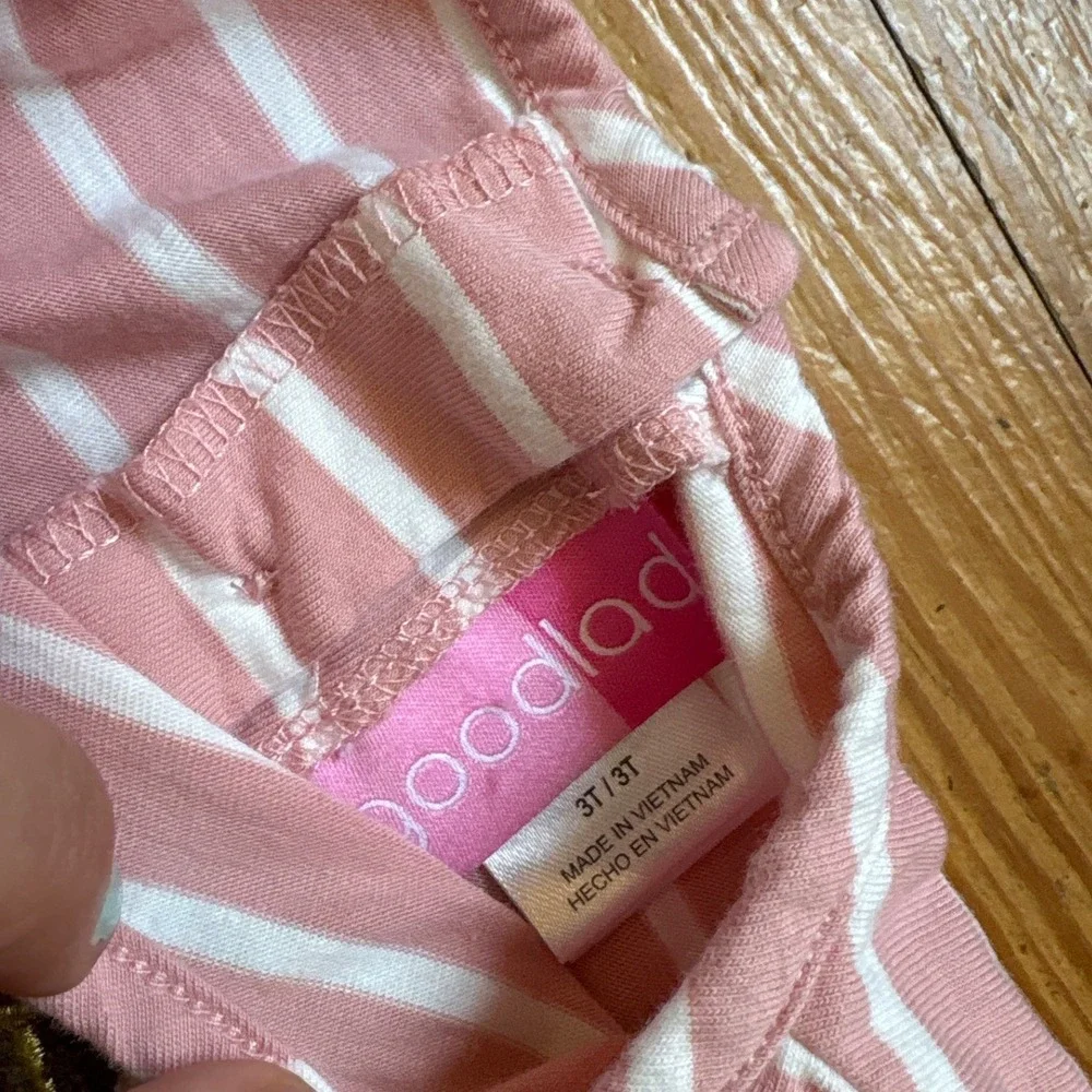Good Lad Football Bow Dress Toddler Girls Pink Excellent‎ Striped SIZE 3T